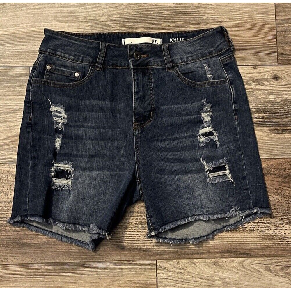 !iT Kylie High Rise Curvy Denim Shorts Women’s Size 4